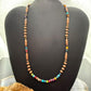 Copper Navajo Pearl Round & Cylinder w/Multi Color Sediment Jasper 18" Necklace For Women
