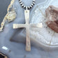 Cecilia Iule Vintage Native American Sterling Silver Turquoise Unisex Cross Pendant