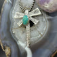 Gary Custer Navajo Sterling Silver Tufa Cast Turquoise Dragonfly Unisex Pendant