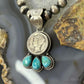 Genuine 1943 90% Silver Mercury Dime Coin w/Teardrop Turquoise Pendant #1