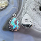 Native American Sterling Silver Turquoise & Spiny Oyster Composite Dangle Earrings For Women #1