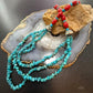 Carolyn Pollack Sterling Silver Turquoise & Red Jasper Beads 24" Necklace For Women