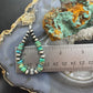 Sterling Silver 4-6mm Navajo Pearl Southwester Style & 6mm Turquoise Bead Hoop Earrings For Women