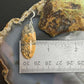 Sterling Silver Oval Maligano Jasper Slab Dangle Earrings For Women #530