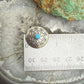 Native American Sterling Silver Stamped Rounded Concho w/Turquoise Stud Earrings For Women