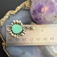 Sterling Silver Southwestern Style Turquoise w/Flower Decorated Pendant For Women #1