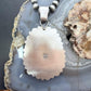 Antoinette Martinez Native American Sterling Silver Kingman Turquoise Cluster Pendant For Women