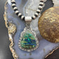 Sterling Silver Southwestern Style Triangle Chrysocolla Pendant For Women