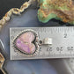 Sterling Silver Southwestern Style Phosphosiderite Heart Pendant For Women