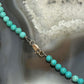 Sterling Silver Southwestern Style 4mm Turquoise Beads 20" Necklace For Women