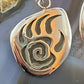 Brad Panteah Sterling Silver Overlay Bear Claw w/Circle of Life Dangle Earrings