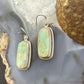 Sterling Silver Southwestern Style Rectangle Turquoise Dangle Earrings For Women