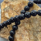 Sterling Silver 6mm Onyx Beads 16" Necklace For Women