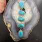 Sterling Silver Southwestern Style Kingman Turquoise Lariat 25" Necklace For Women