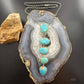 Sterling Silver Southwestern Style Kingman Turquoise Lariat Necklace For Women #1
