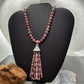 Carolyn Pollack Sterling Silver Rhodochrosite Beads & Swirl Beads w/Enhancer Necklace For Women