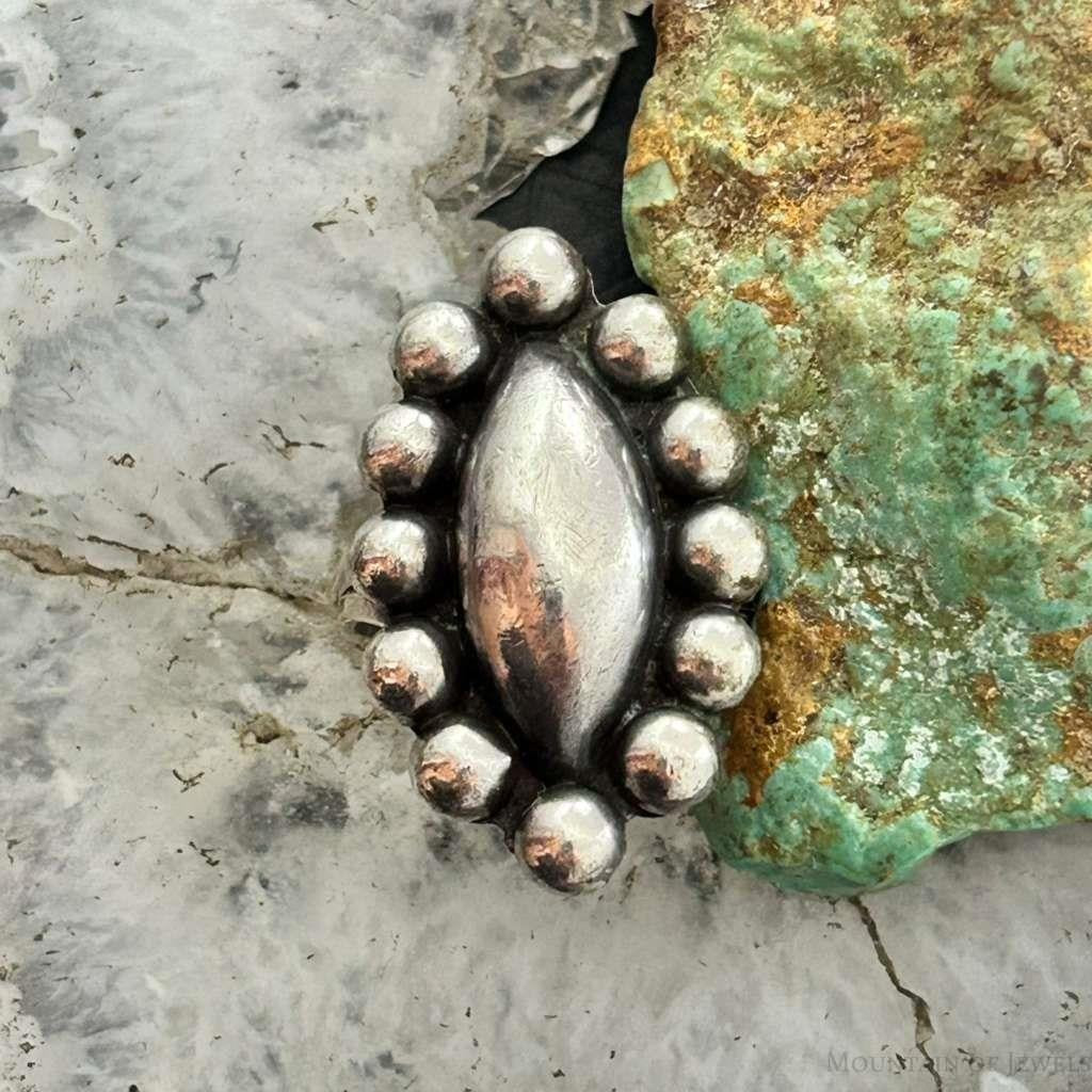 Vintage Mexico Silver Marquise Surrounded by 12 Raindrops Ring Size 8.5 For Women