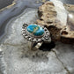 Sterling Silver Southwestern Style Sonora Gold Turquoise Decorated Adjustable Ring For Women #3