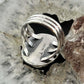 Native American Sterling  Silver Oval Pink Conch Decorated Ring Size 7.25 For Women