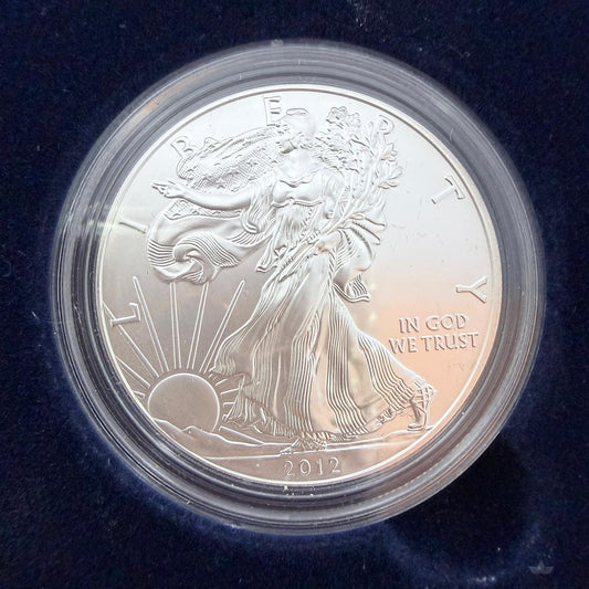 US 2012 Pure Silver One Troy Ounce American Eagle Proof Uncirculated #112825-8DX