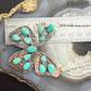 Sterling  Silver Southwestern Style Kingman Turquoise Butterfly Pendant 20.5" Necklace For Women