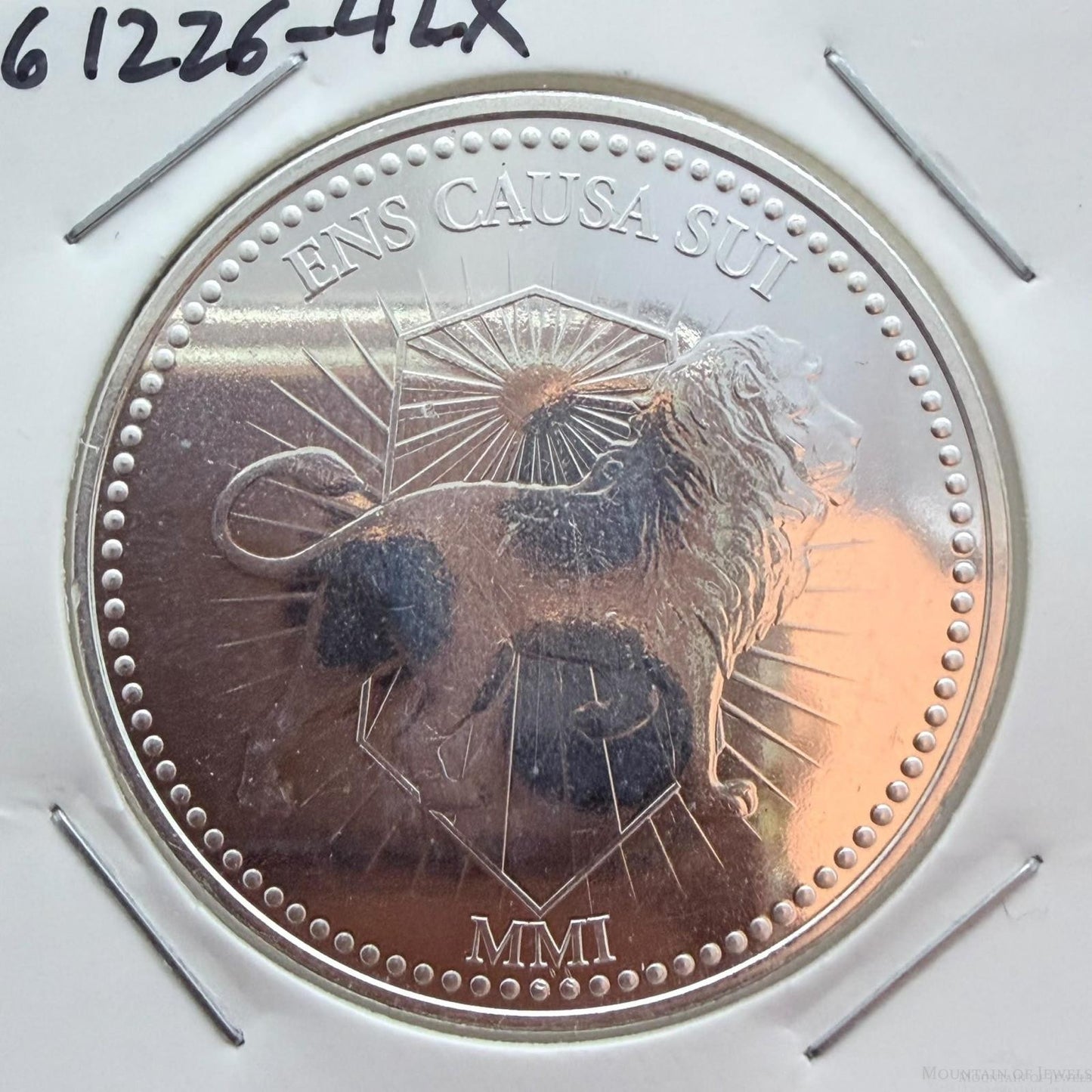 1.0 Troy Ounce of .999 Pure Silver Round Lion of Judah with a Latin Phrase #61226