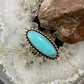 Carolyn Pollack Southwestern Style  Sterling Silver Oval Blue Turquoise Decorated Ring For Women