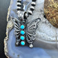 Eva & Linberg Billah Sterling Silver Butterfly w/Turquoise Decorated Pendant For Women