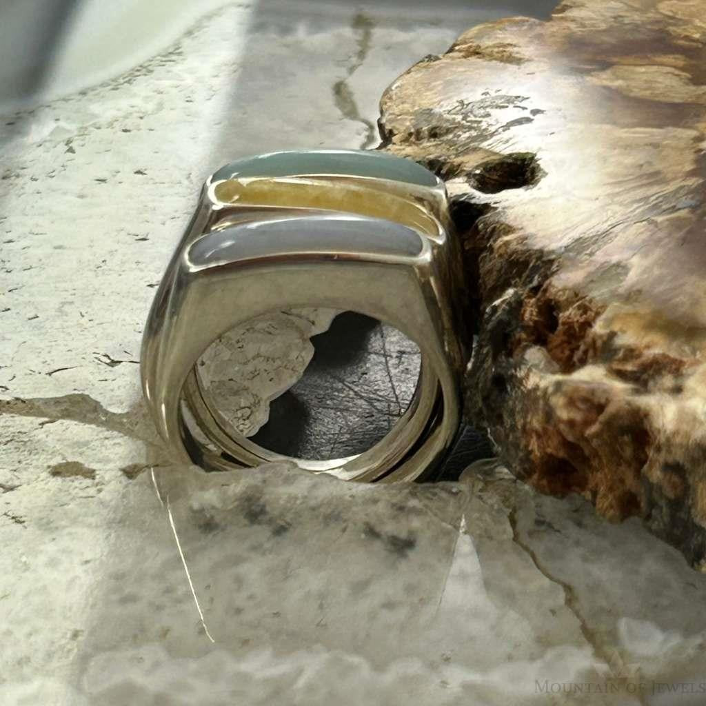 Carolyn Pollack Sterling Silver Set of 3, Agate, Jasper, Chalcedony Rings For Women