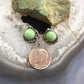 Carolyn Pollack Sterling Silver Round Green Turquoise Stud Earrings For Women