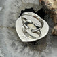 Sterling Silver Southwestern Style Malachite Heart Shape Ring Size 6 For Women