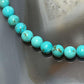 Sterling Silver Southwestern Style 4mm Turquoise Beads 20" Necklace For Women