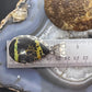 Native American Sterling Silver Teardrop Black Jack Decorated Pendant For Women