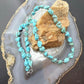 Sterling Silver Southwestern Style Natural Turquoise w/Silver Beads Necklace For Women