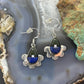 Clifton Aguilar Sterling Silver Teardrop Multistone Inlay Dangle Earrings For Women #1