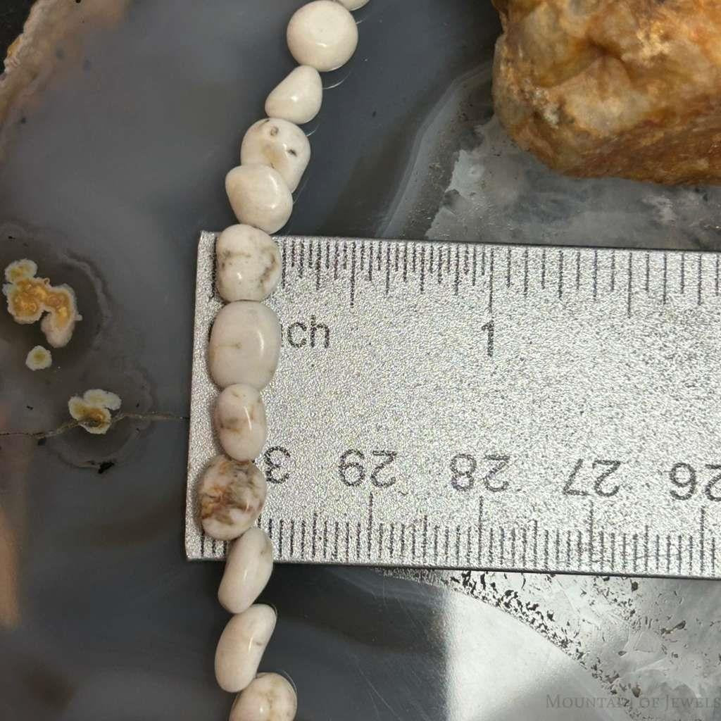Sterling Silver Natural Wild Horse Beads 22" Necklace For Women