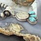 Genuine 1943 90% Silver Mercury Dime Coin w/Teardrop Turquoise Decorated Unisex Pendant