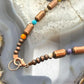 Southwestern Style Copper Navajo Pearl Round &Cylinder w/Multistone 18" Necklace For Women