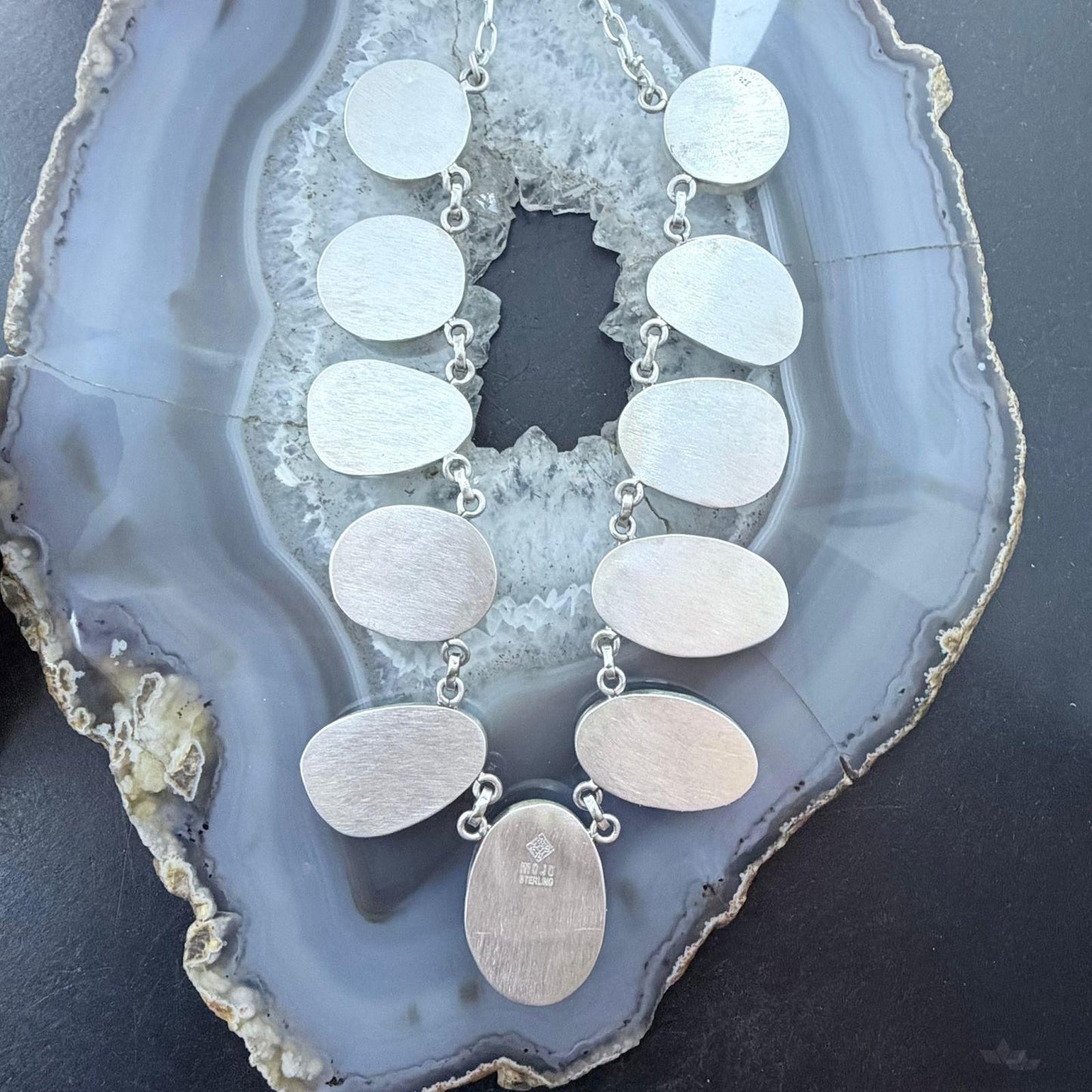 Sterling Silver Southwestern Style Multi Shape Hubai Turquoise 20" Necklace For Women