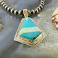 Christine Wolf Sterling Silver Turquoise & Opal Inlay Kite Pendant For Women