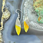 Sterling Silver Marquise Bumblebee Jasper Slab Dangle Earrings For Women #176