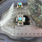 Cliffton Aguilar Santo Domingo Sterling Silver Multistone Decorated Rectangular Pendant