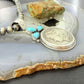 Genuine 1891 90% Silver Morgan Dollar Coin Teardrop Turquoise Decorated Pendant