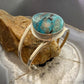 Frank Chavez Sterling Silver Native American Triangle Turquoise Bracelet For Women #1