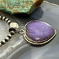 Sterling Silver Southwestern Style Charoite Heart Pendant For Women #3