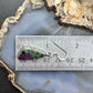 Sterling Silver Southwestern Style Triangular Ruby Zoisite Dangle Earrings For Women