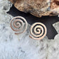 Native American Sterling Silver Swirl Circle of Life Stud Earrings For Women