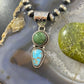 Native American Sterling Silver Royston Turquoise/Blue Ridge Turquoise Pendant
