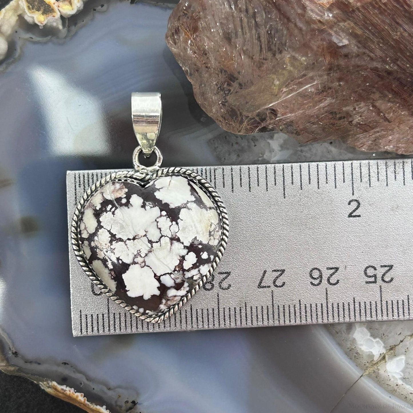 Sterling Silver Southwestern Style Wild Horse Heart Pendant For Women