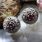 Carolyn Pollack Sterling Silver Round Pink Topaz Omega Back Stud Earrings For Women